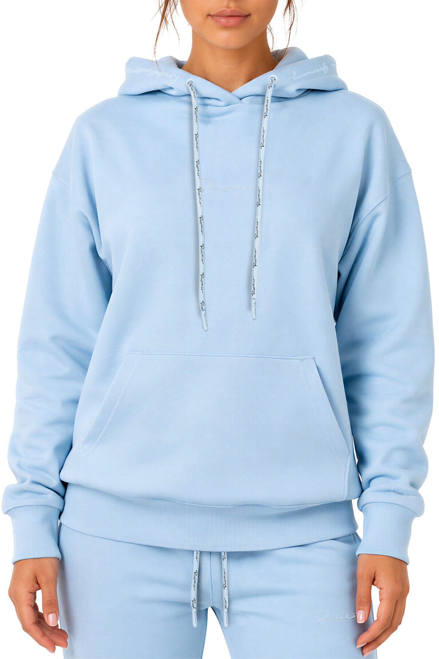 Reichstadt Kapuzenpullover Damen Relaxed Fit Hoodie Marken-Stick 23RSW038 600 g/m² Schwergewicht – gestickt statt gedruckt