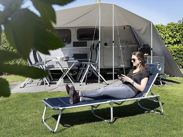 Campart Campingliege (2-St) Sonnen-liege Garten & Balkon ALU Dreibeinliege klappbar, Relaxliege