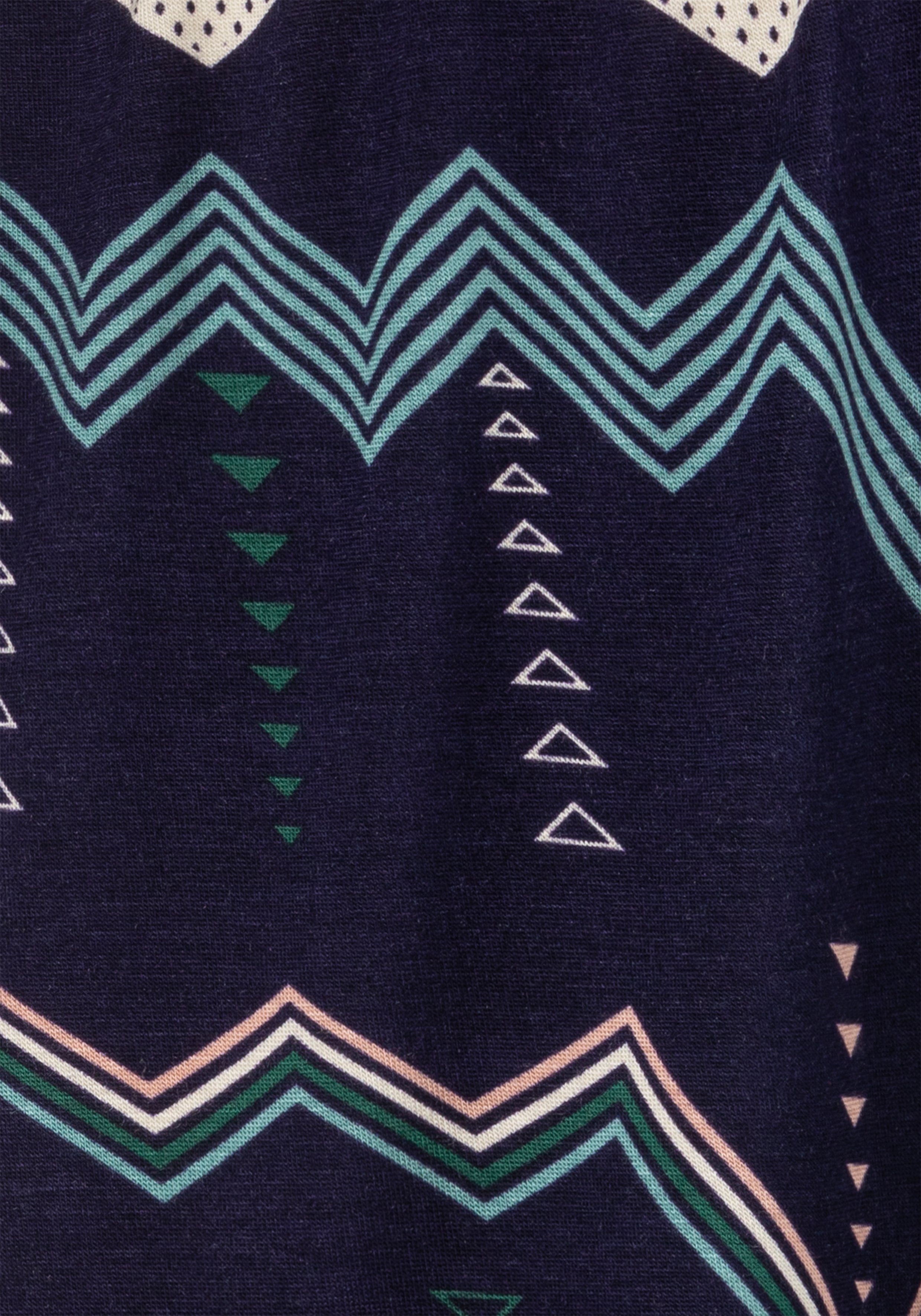 LASCANA Pyjamashorts mit grafischem Zick-Zack Muster
