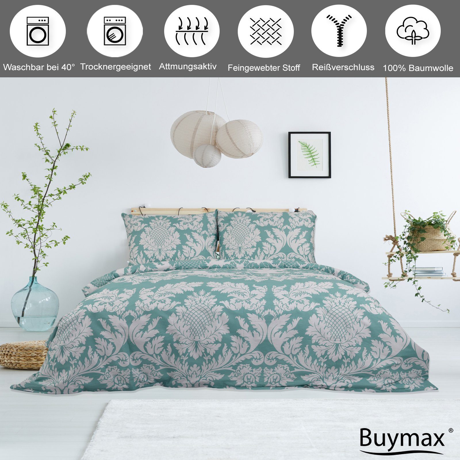 Buymax Bettwäsche, Renforcé, 3 teilig, Bettbezug-Set günstig online kaufen
