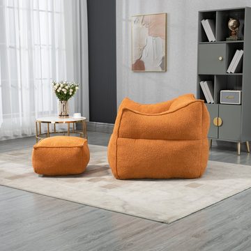 REDOM Sitzsack Lazy Sofa, mit hoher Rückenlehne, mit Fußhocker (langlebiger Komfort-Schaukelstuhl, Couchsessel für Erwachsene und Kinder, für drinnen und draußen)