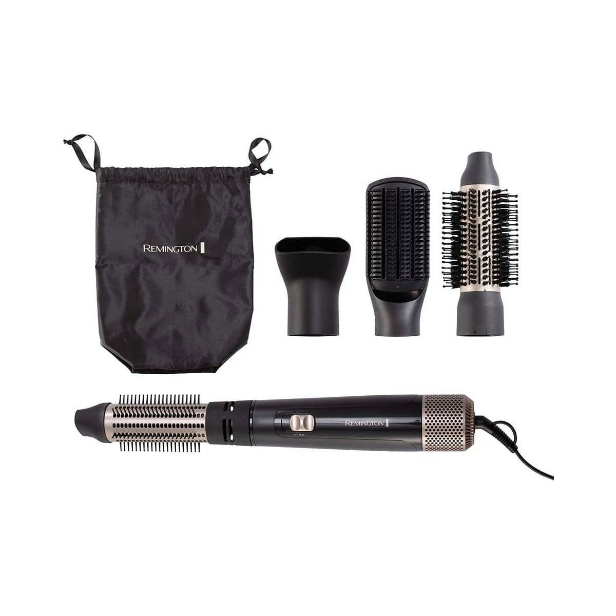 Remington Warmluftbürste Warmluftbürste AS7500 Blow Dry&Style 2 Heiz-&Gebläsestufen 4 Aufsätze, Airstyler/Rund-&Lockenbürste für kurze, mittellange & lange Haare