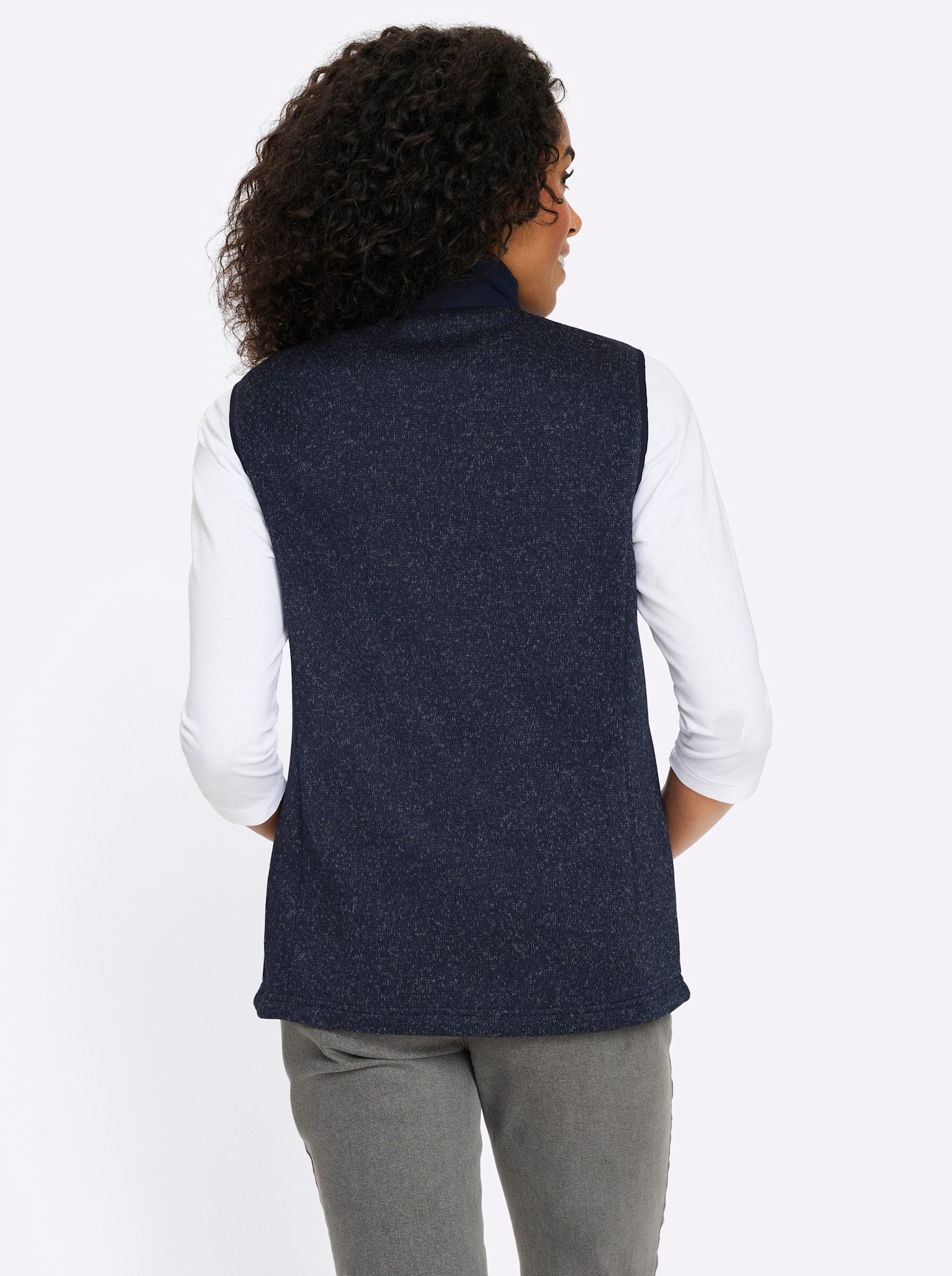 Sieh an! Jerseyweste Strickfleece-Weste günstig online kaufen