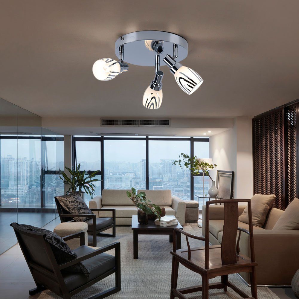 GLOBO LIGHTING Deckenspot, Leuchtmittel inklusive, Warmweiß, Decken Lampe Wohn Zimmer Beleuchtung Rondell Spot Leuchte