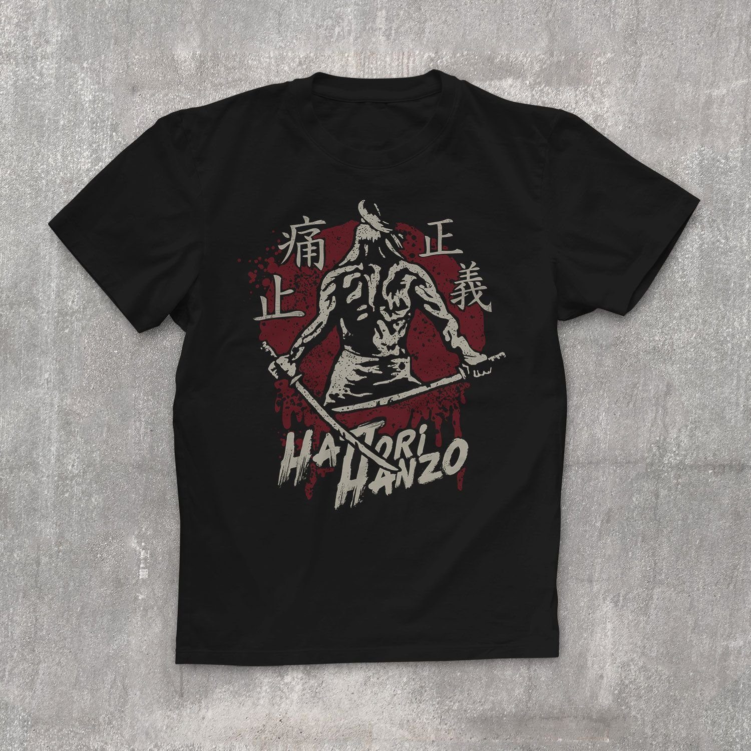 Print-Shirt Neverless® Herren T-Shirt Samurai japanische Schriftzeichen