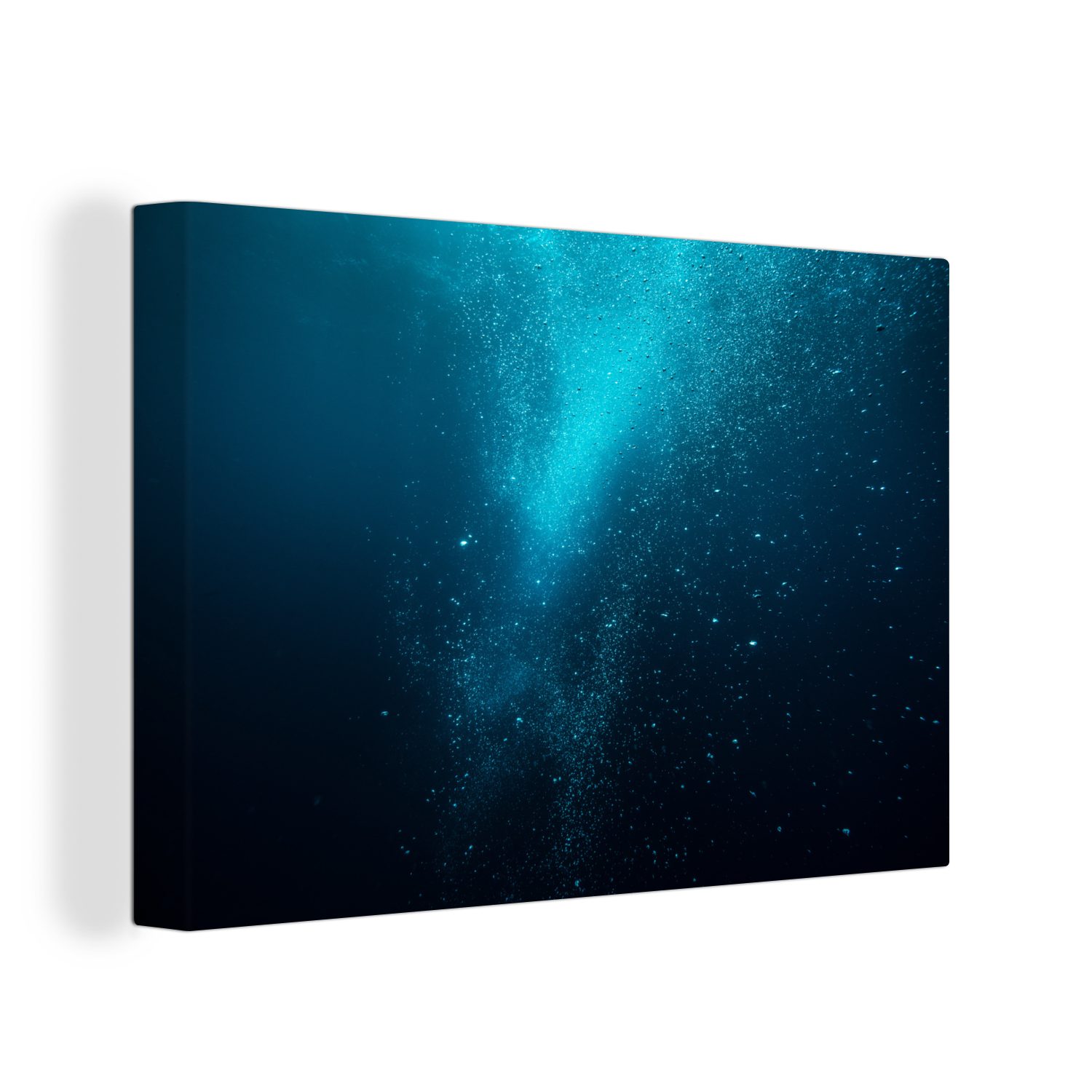 OneMillionCanvasses® Leinwandbild Blasen - Meer Leinwandbilder, - Aufhängefertig, 30x20 (1 Wasser, cm Wandbild Wanddeko, St)