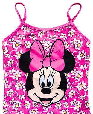 Disney Minnie Mouse Badeanzug Minnie Maus Schwimmanzug für Mädchen Gr. 104 - 134 cm