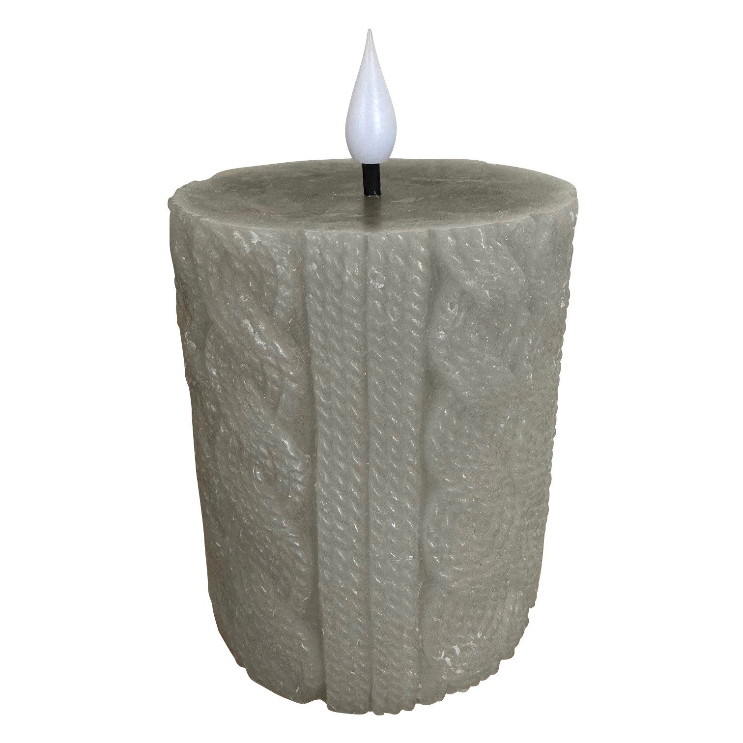 Online-Fuchs LED-Kerze 4 LED Kerzen aus Echtwachs mit Zopfstrickmuster und günstig online kaufen