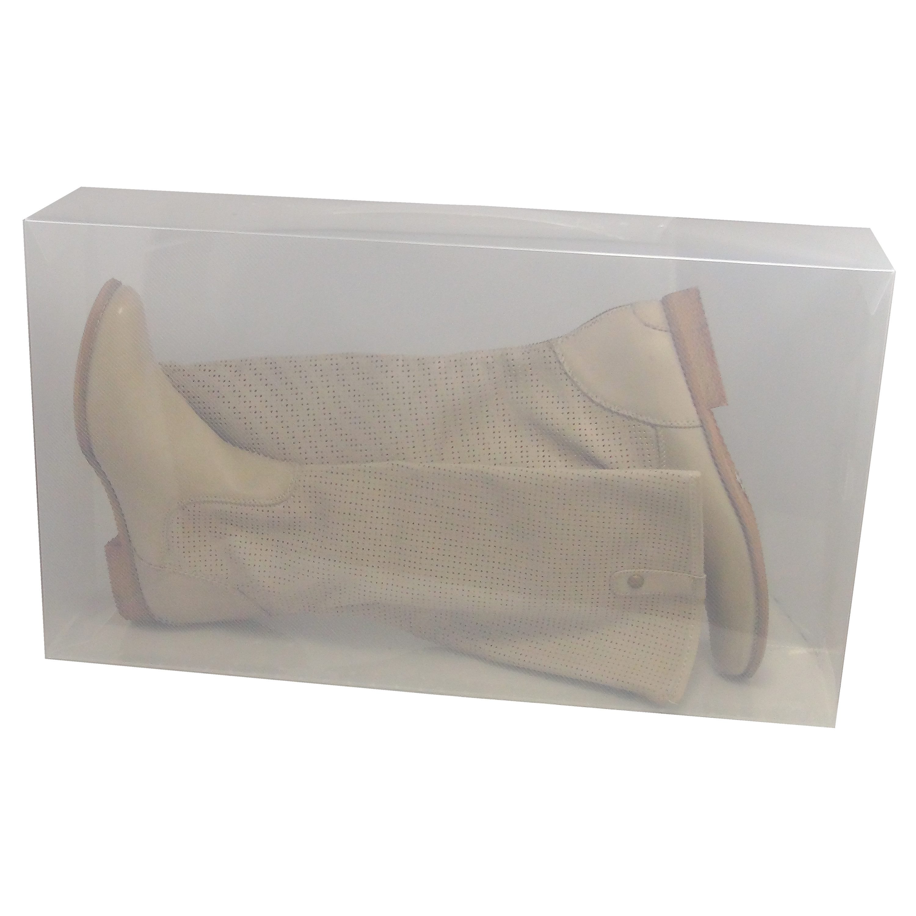 Dynasun Schuhbox Schuhbox PP384 (8 St), Transparente Schuh- und Stiefel-Aufbewahrungsbox für Schuhe, Stiefel