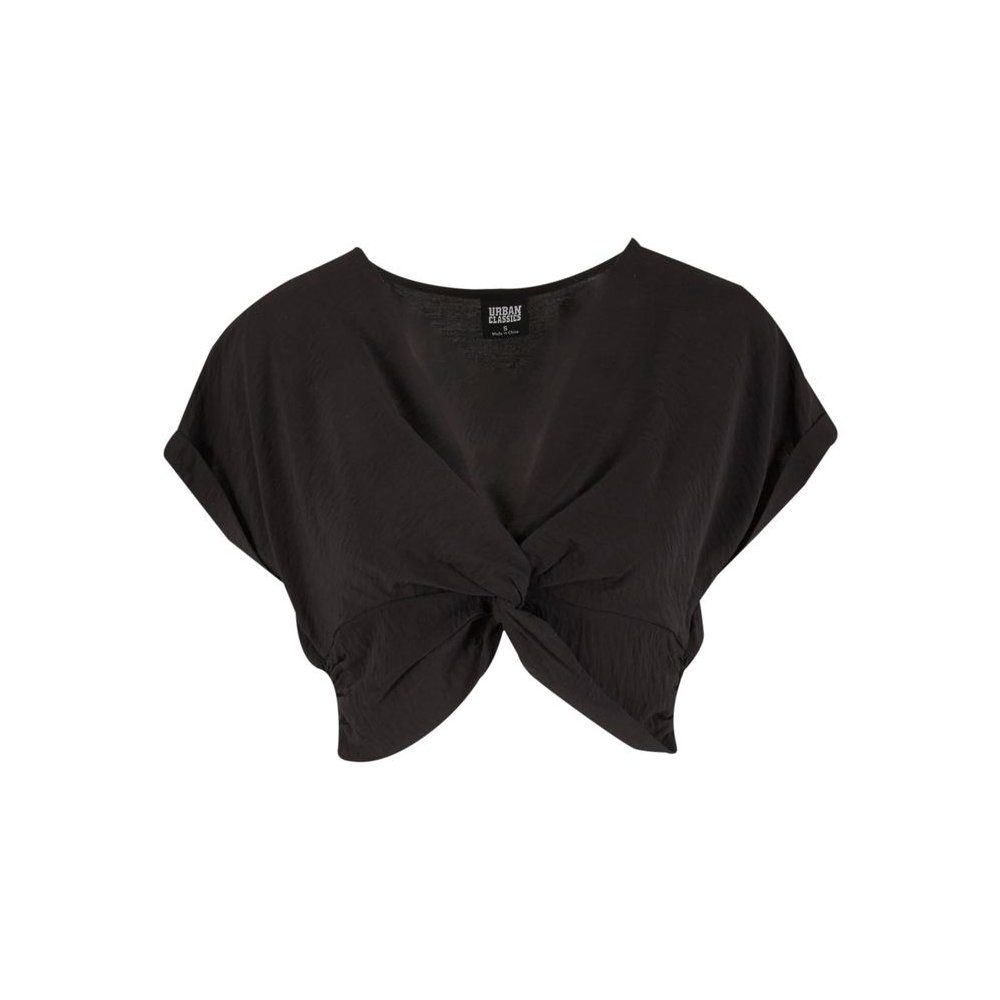 URBAN CLASSICS Shirttop Knotted V-Neck Top