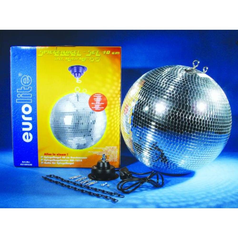 EUROLITE Discolicht Spiegelkugel 40cm mit MD-1515 Motor 42109230