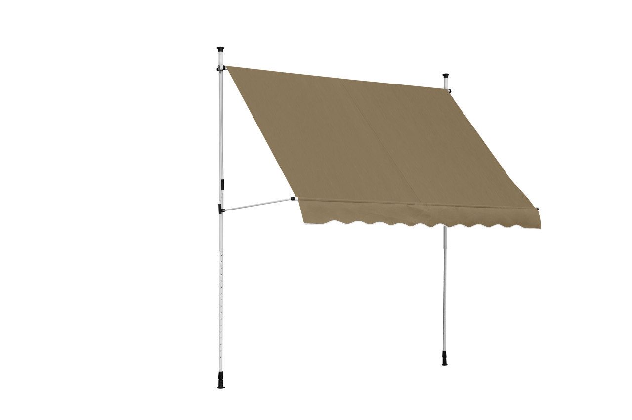 Klemmmarkise Trendline Balkonmarkise 2,5 x 1,3 m beige