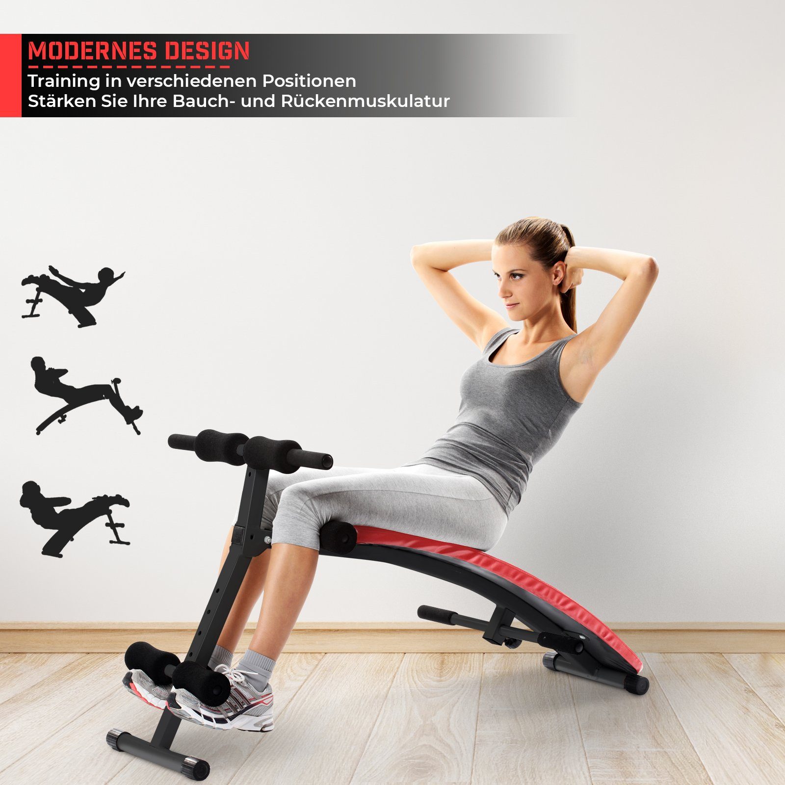Physionics® Sit Up Bank Mit Beinfixierung - Klappb Produktbild-Vorschau 4