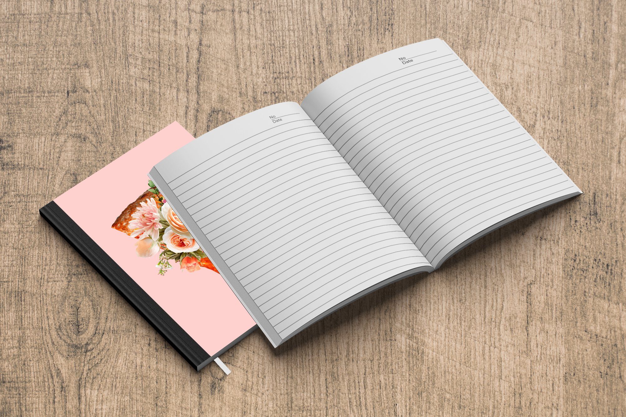 Stilleben Tagebuch, Pizza - - A5, 98 Merkzettel, Haushaltsbuch Notizheft, Notizbuch Blumen, MuchoWow Seiten, Journal,