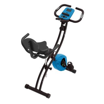 SportTronic Heimtrainer 8 Widerstandsstufen (Set, Spar-Set, mit LCD Display), Bike Trimmrad Standfahrrad Sport Fahrrad für Zuhause / klapp Rad