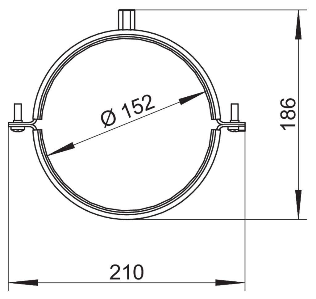 4061023 STEEL verzinkter Naber flow® Montagezubehör Rundkanalhalterung Dunstabzugshaube COMPAIR 150 Stahl