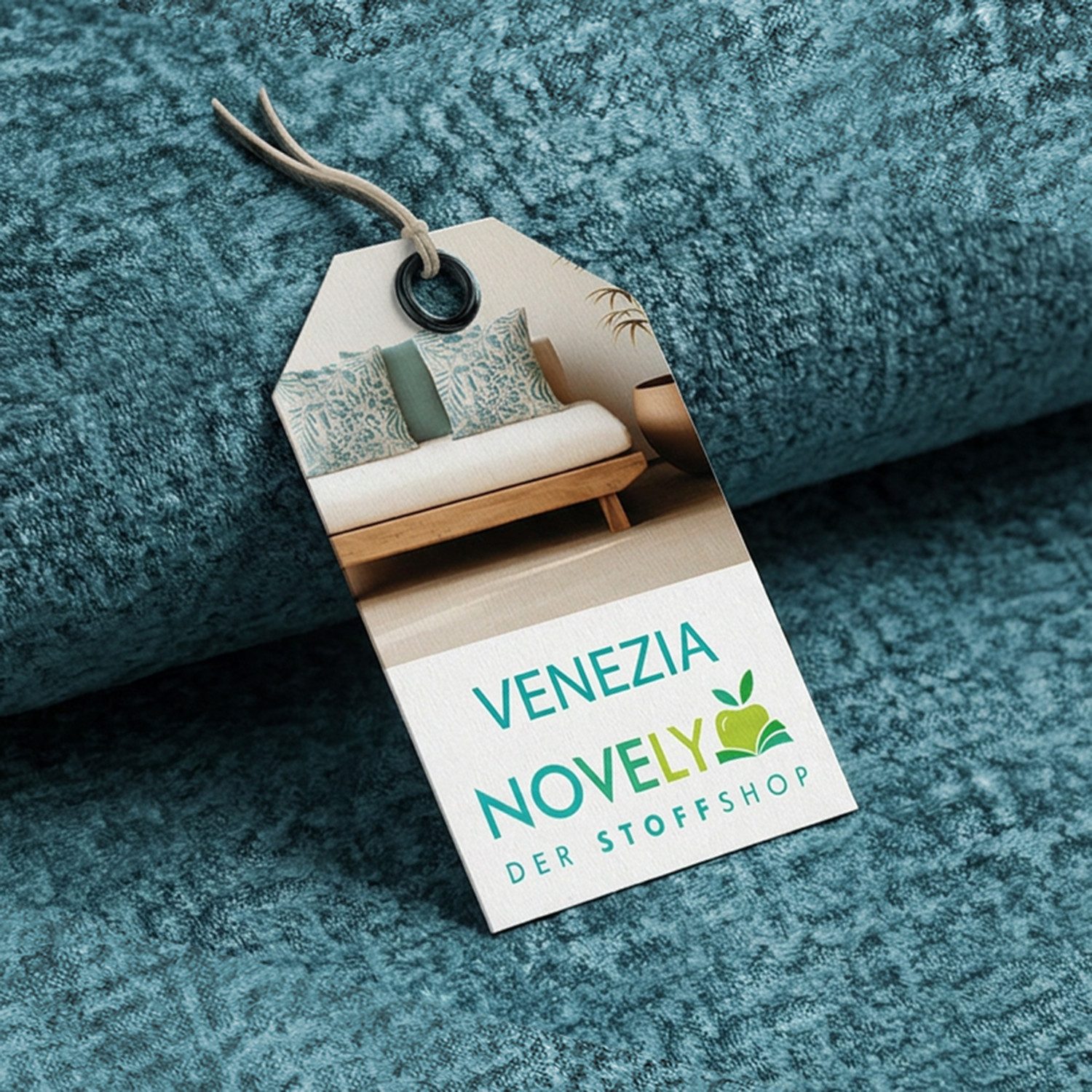 novely® Stoff AKTION! VENEZIA Premium Polsterstoff 3D-Prägung Großer Abverkauf, Schwer Entzündbar, Robust, Samtweich, Meterware, 1lfm