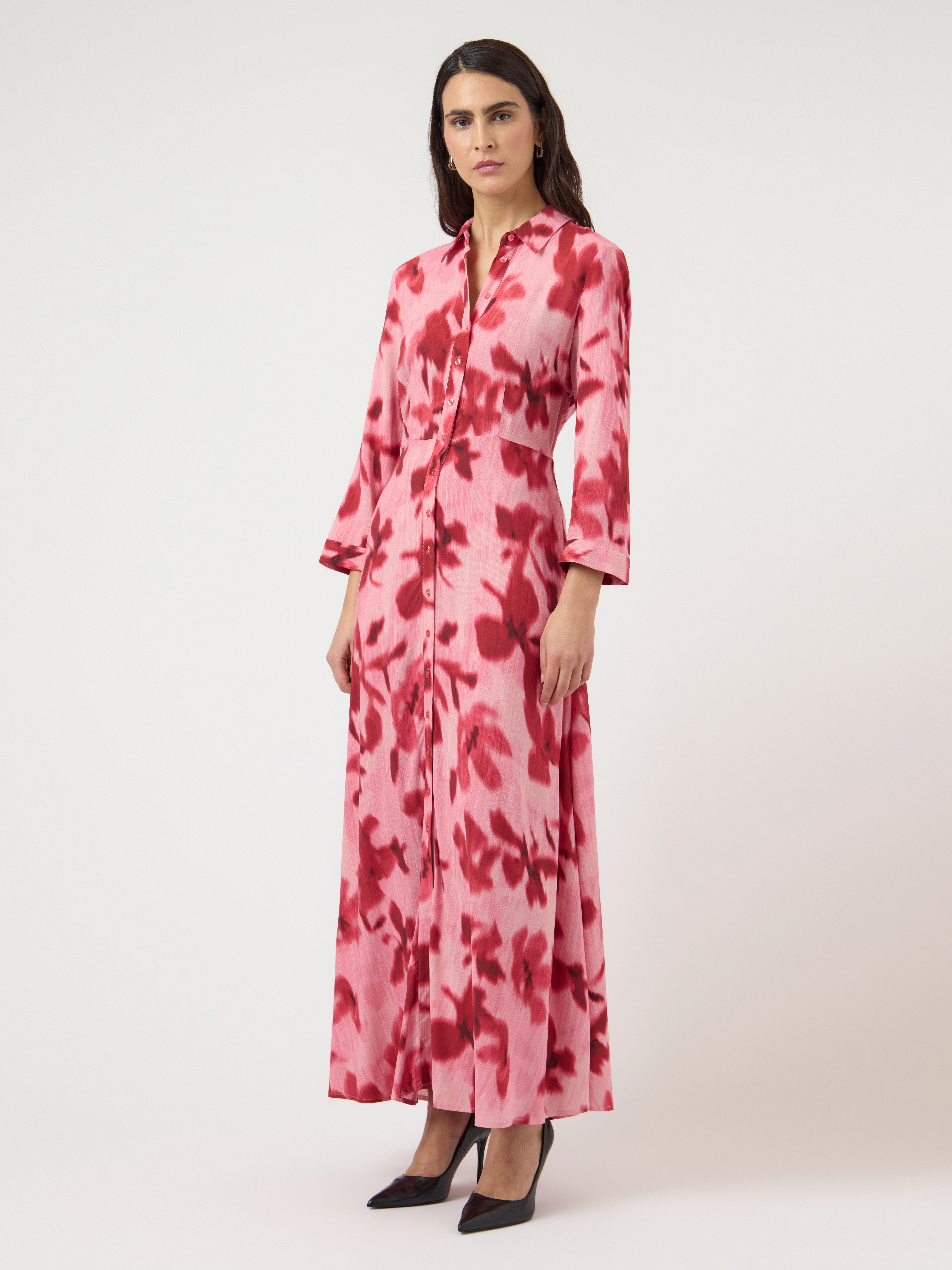 Y.A.S Hemdblusenkleid YASSAVANNA LONG SHIRT DRESS Sommerkleid, mit 3/4 Ärmel