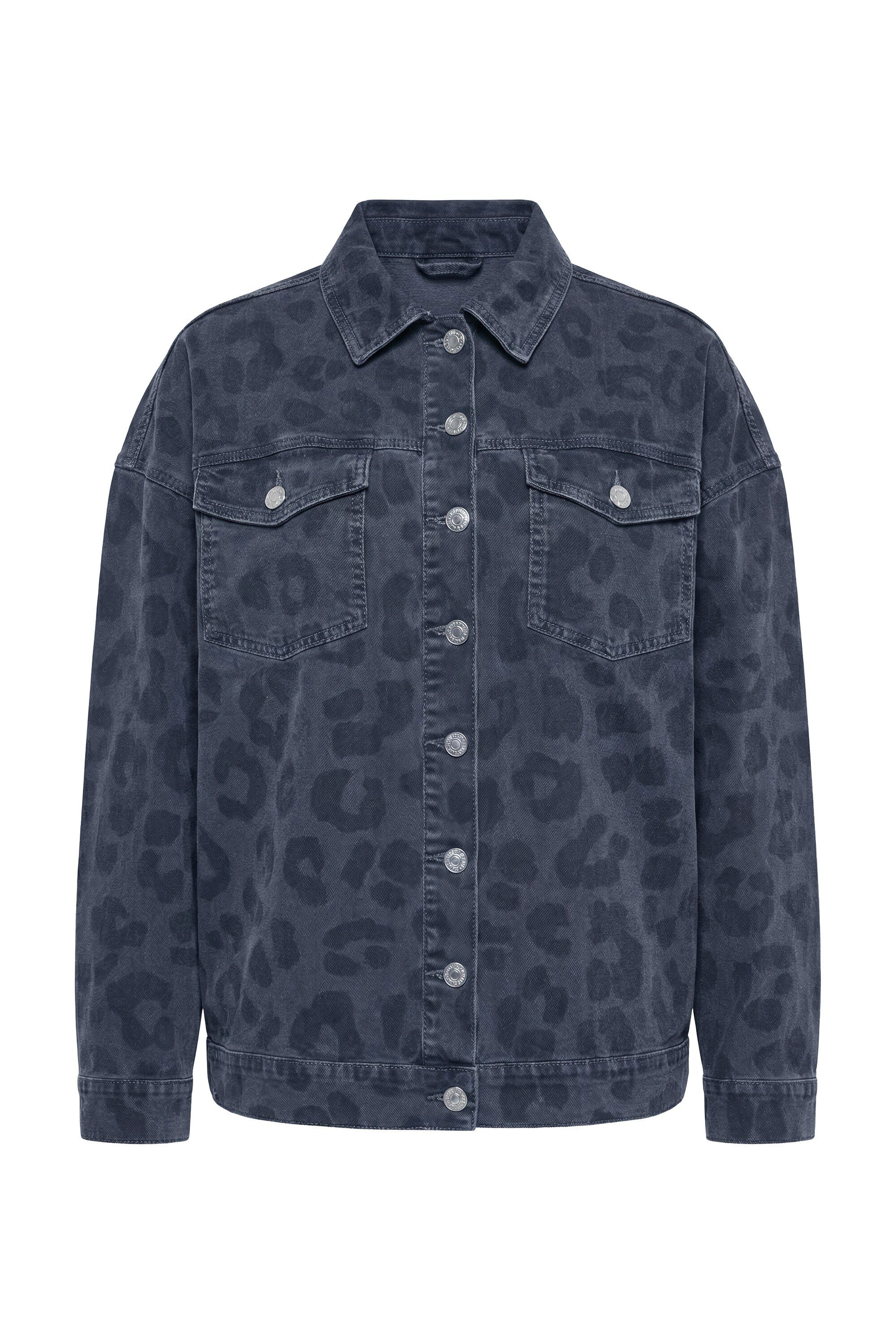 Studio Untold Jeansjacke Jeansjacke oversized Grey-Denim mit Leo günstig online kaufen