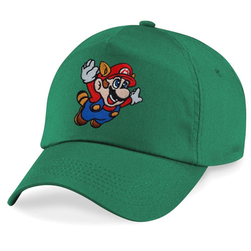 Blondie & Brownie Baseball Cap Kinder Mario Fligh Stick Patch Luigi Peach Super Nintendo Maigrün