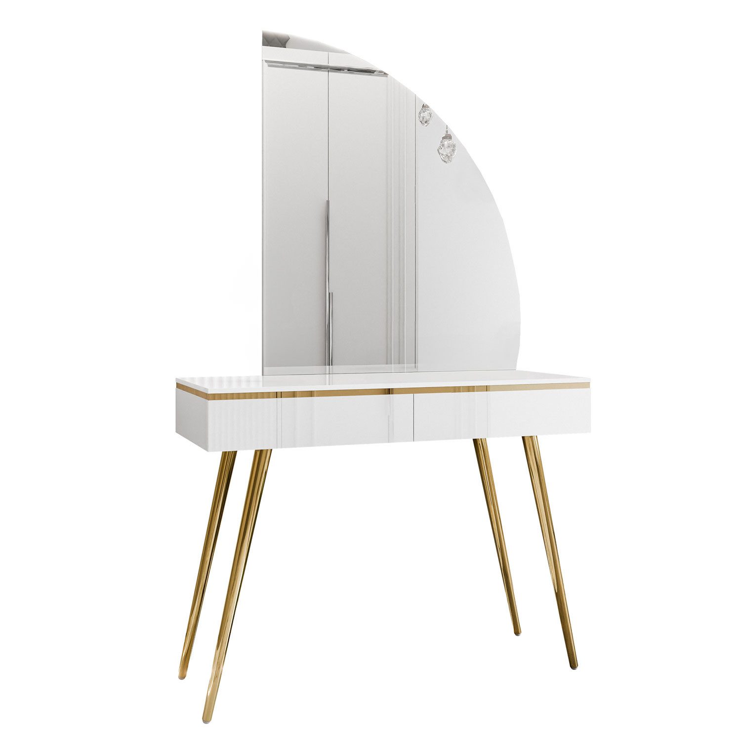 Lookway Schminktisch AURORA-SQ mit Spiegel und LED Beluchtung günstig online kaufen