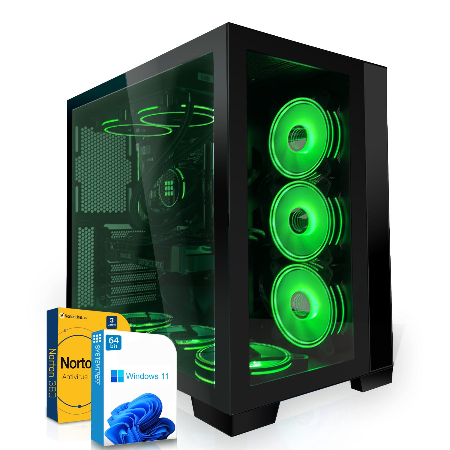 SYSTEMTREFF Gaming-PC (AMD Ryzen 9 7900, GeForce RTX 4070 Ti Super, 32 GB  RAM, 1000 GB SSD, Wasserkühlung, Windows 11, WLAN), Nvidia GeForce RTX 4070  Ti Super 16GB GDDR6X