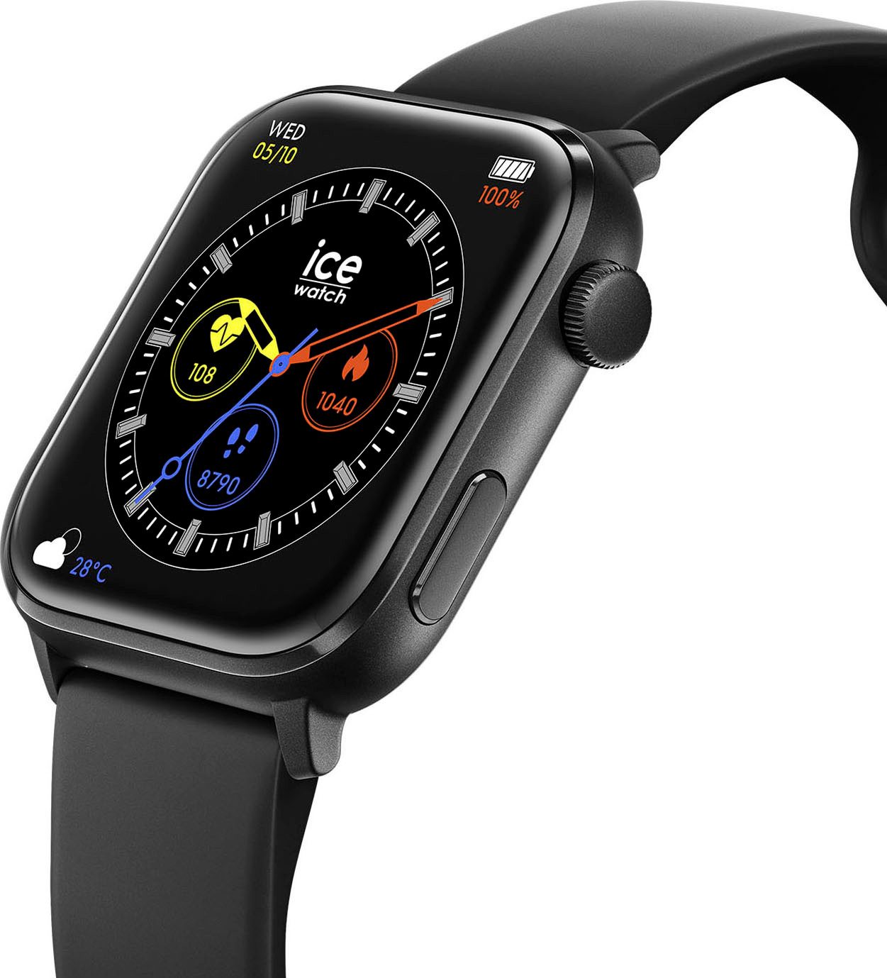 ice-watch ICE smart 2.0 - 1.96 Smartwatch, Armbanduhr, Damenuhr, Herrenuhr, Silikonarmband