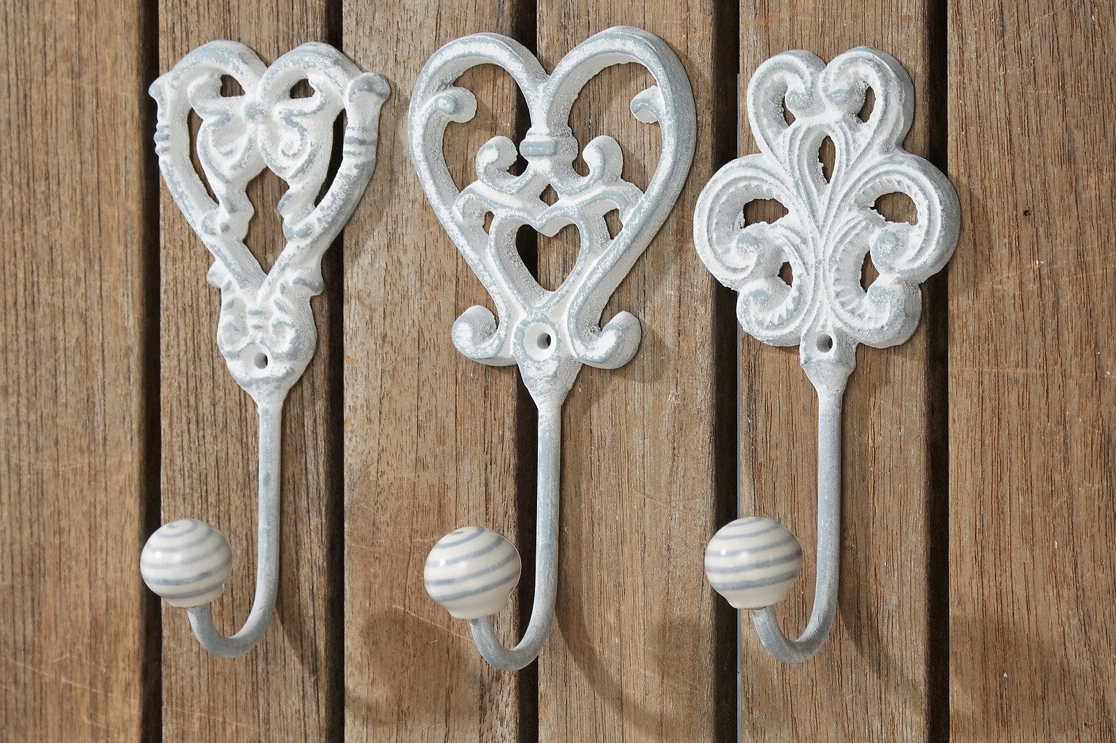 BOLTZE GRUPPE GmbH Wandhaken Garderobe Wandhaken Eisen lackiert grau Shabby günstig online kaufen