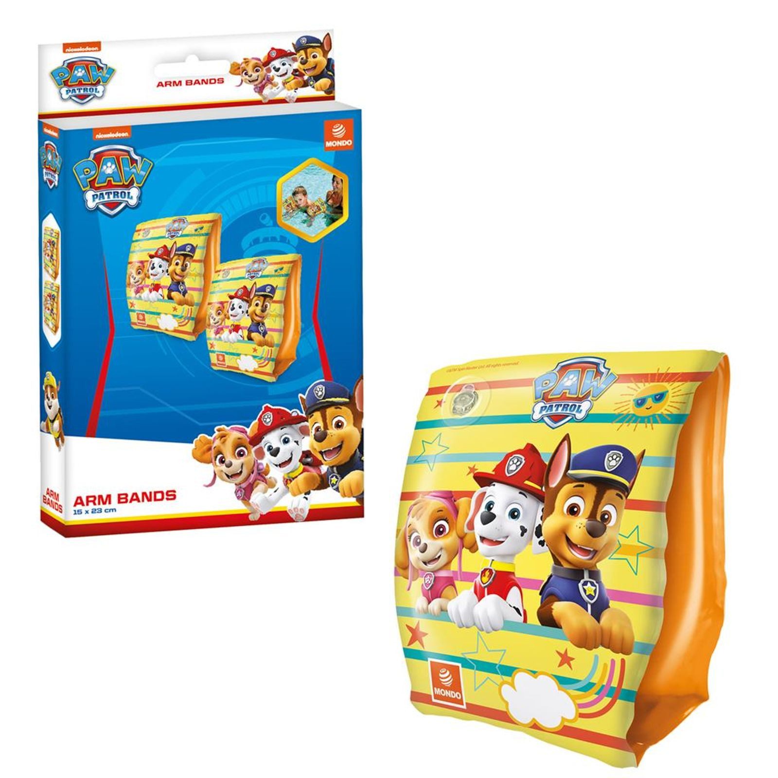 Schwimmflügel Mondo Paw Patrol Schwimmflügel für Kinder 2-6 Jahre, Vinyl, 23x15cm