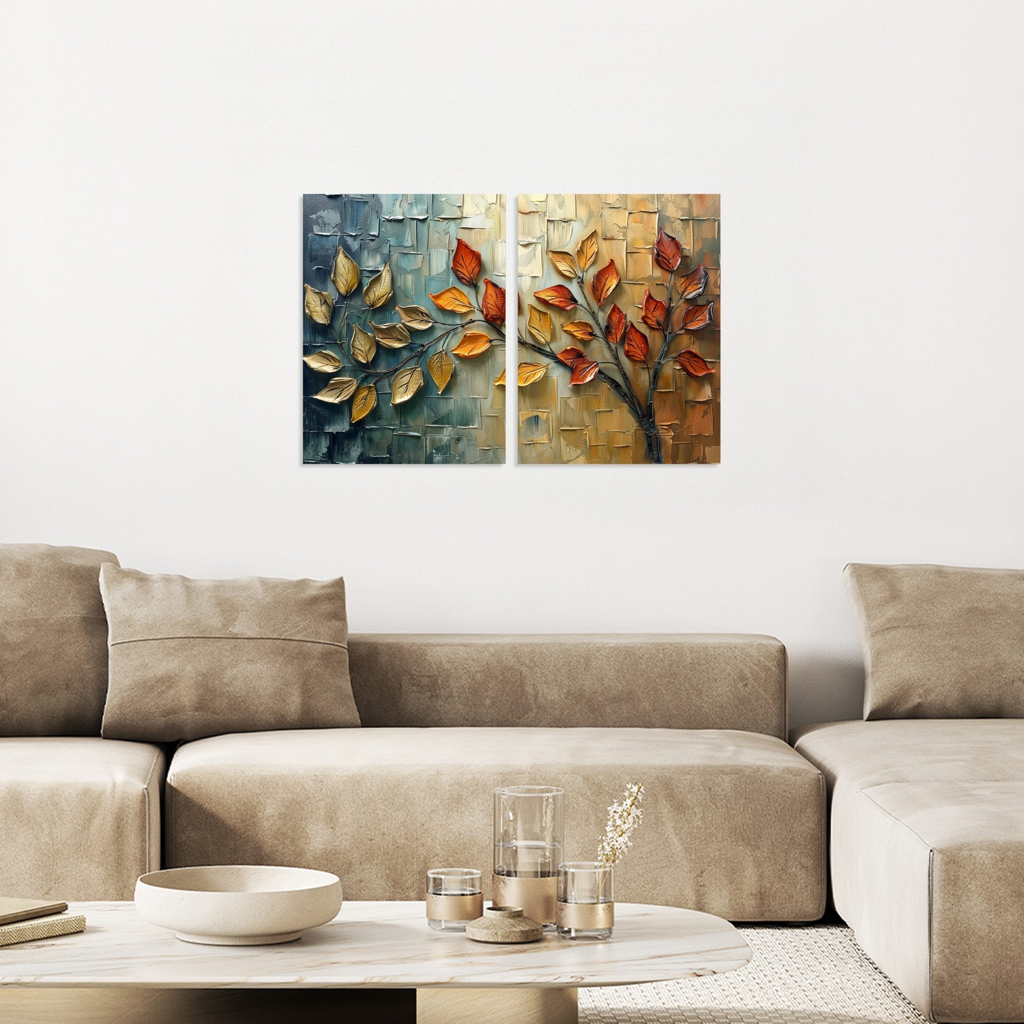 MuchoWow Leinwandbild Baum - Blätter - günstig online kaufen