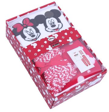 Sarcia.eu Schlafanzug Geschenkset: Pyjama + Socken Mickey und Minnie Maus DISNEY 4-5 Jahre