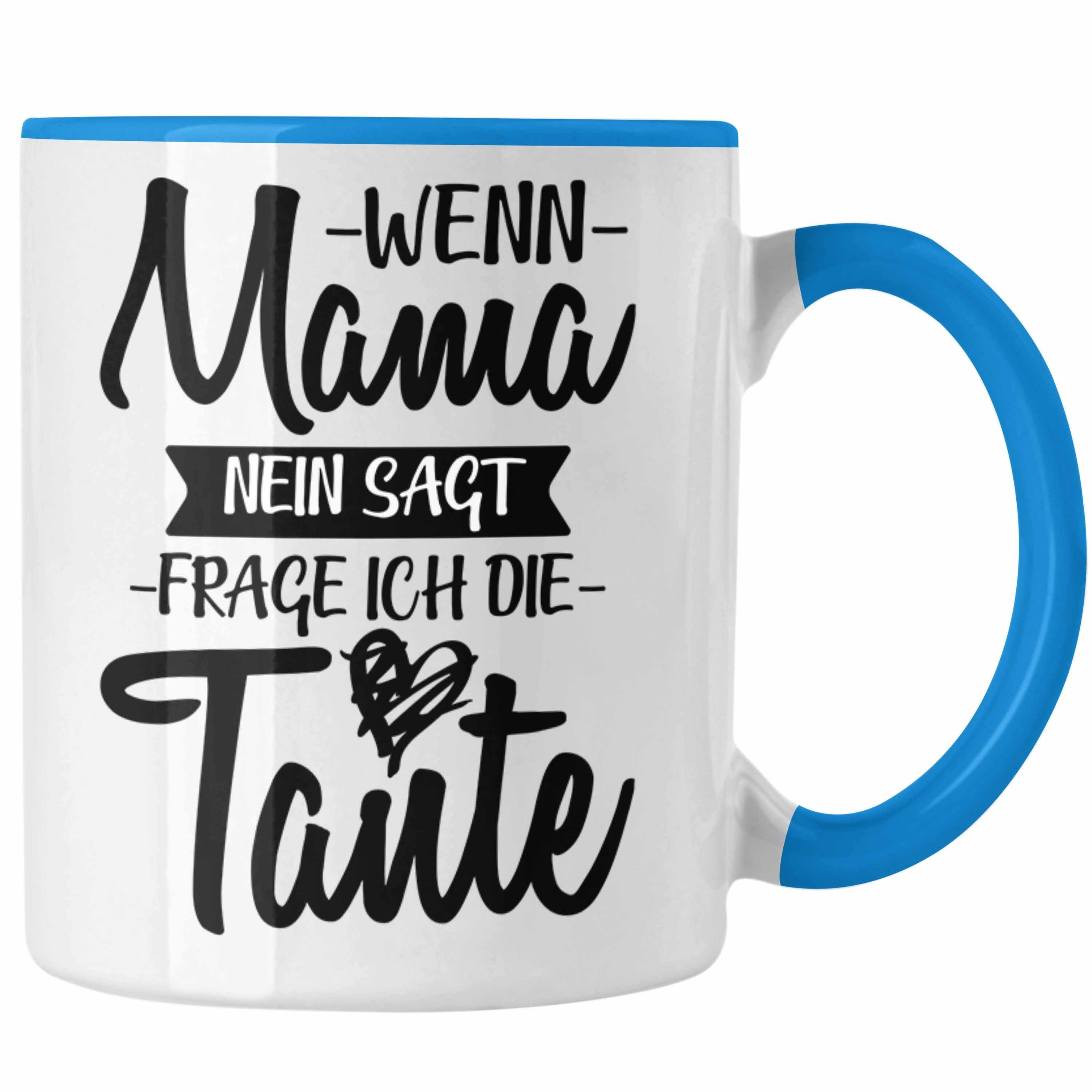 Trendation Tasse Trendation - Tasse für Neffen Neffin von Tante Geschenk Lustige Geschenkidee Blau