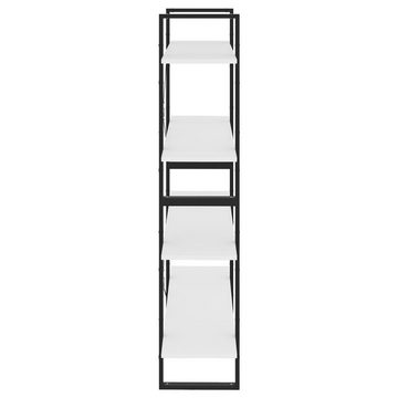 furnicato Bücherregal 4 Fächer Weiß 100x30x140 cm Holzwerkstoff