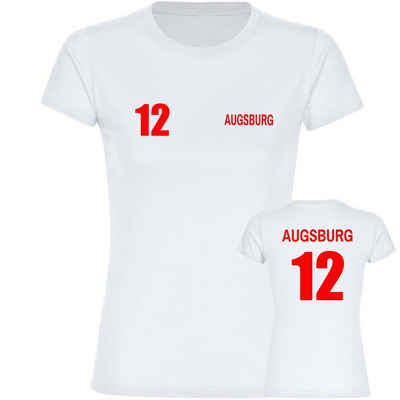 multifanshop T-Shirt Damen Augsburg - Trikot 12 - Frauen