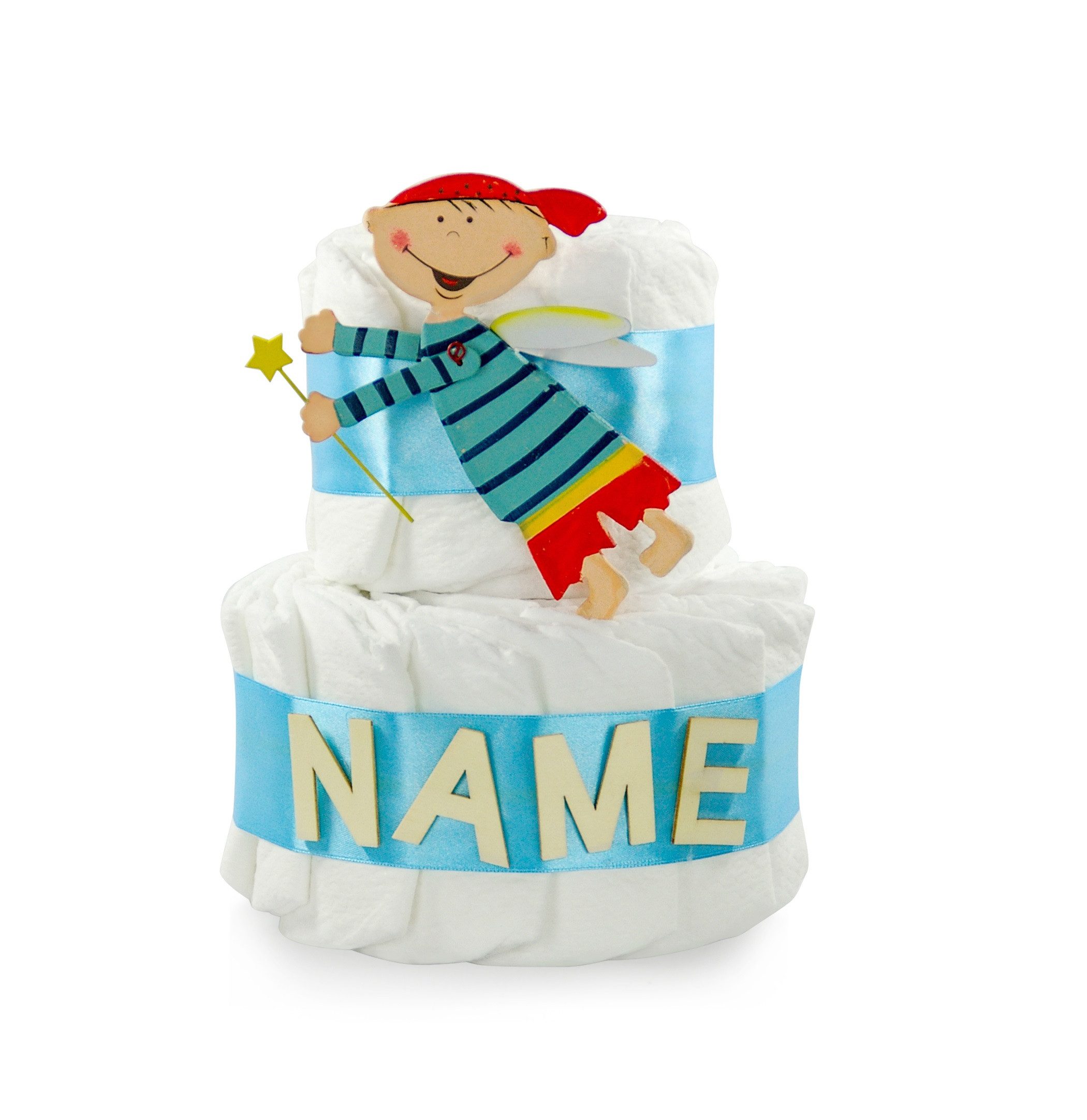 Neugeborenen-Geschenkset Windeltorte Schutzengel