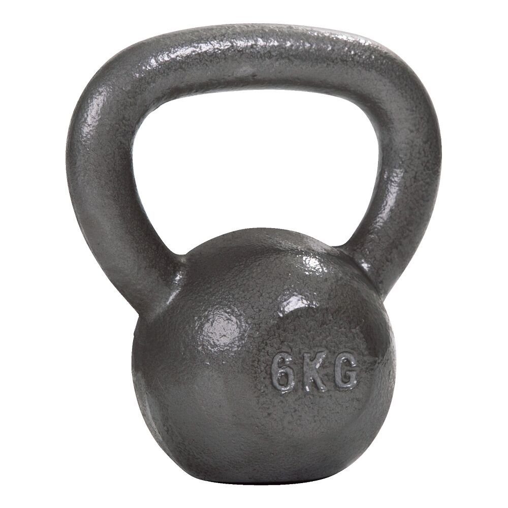 Sport-Thieme Kettlebell Kettlebell Hammerschlag, lackiert, Grau, Besonders handliche, rutschfeste Griffe