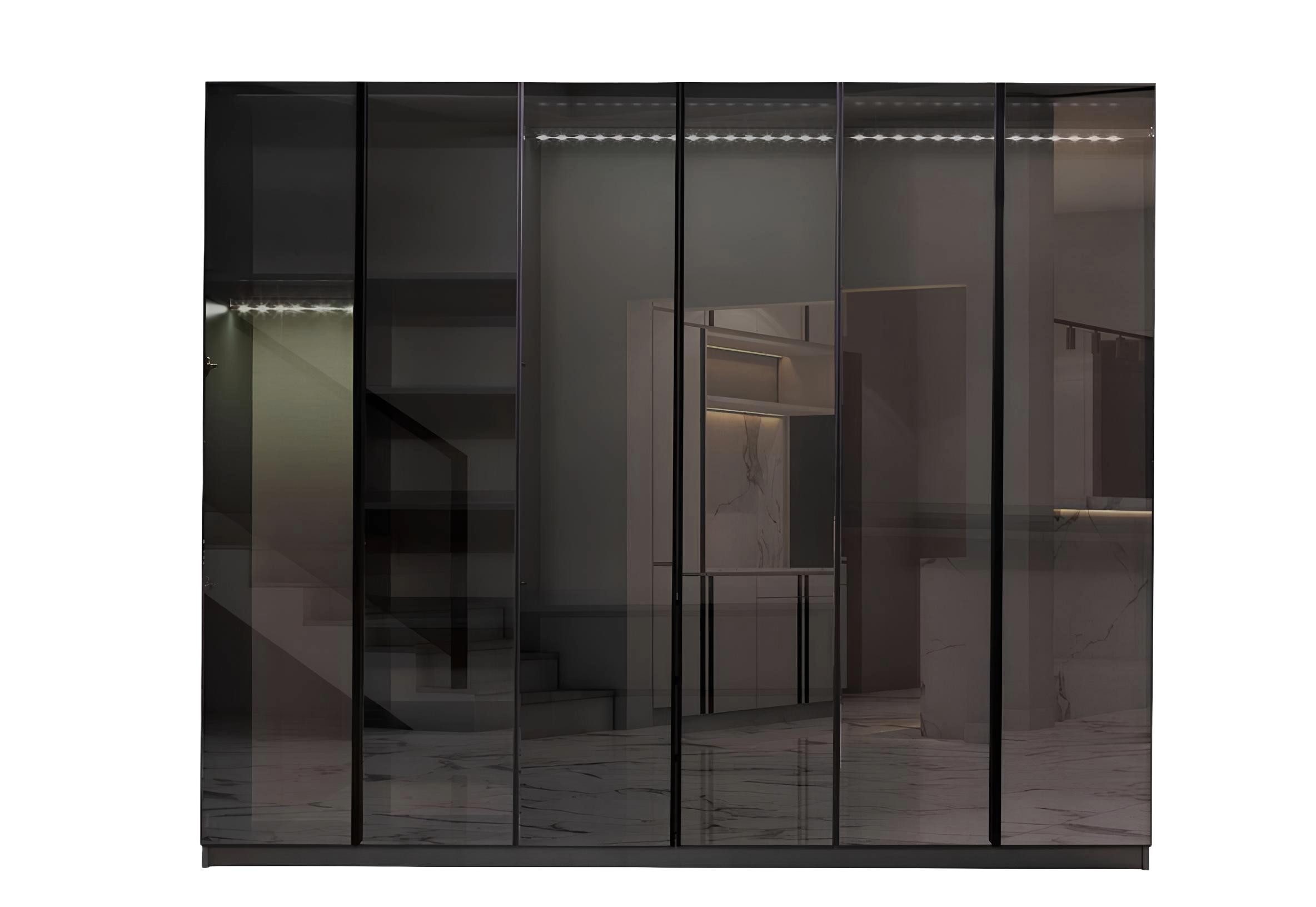 Xlmoebel Kleiderschrank Zeitgemäßer Grauer Schrank Schlafzimmer Schränke Designer Möbel (Kleiderschrank) Hergestellt in Europa
