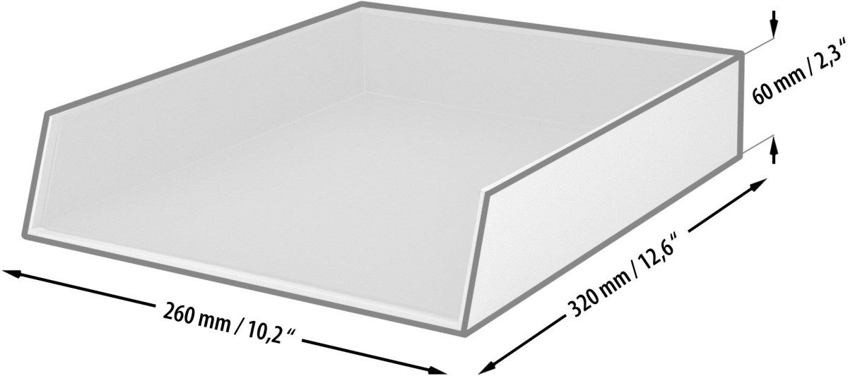 Briefablage Ablagekorb für A4 (stapelbar) Stone