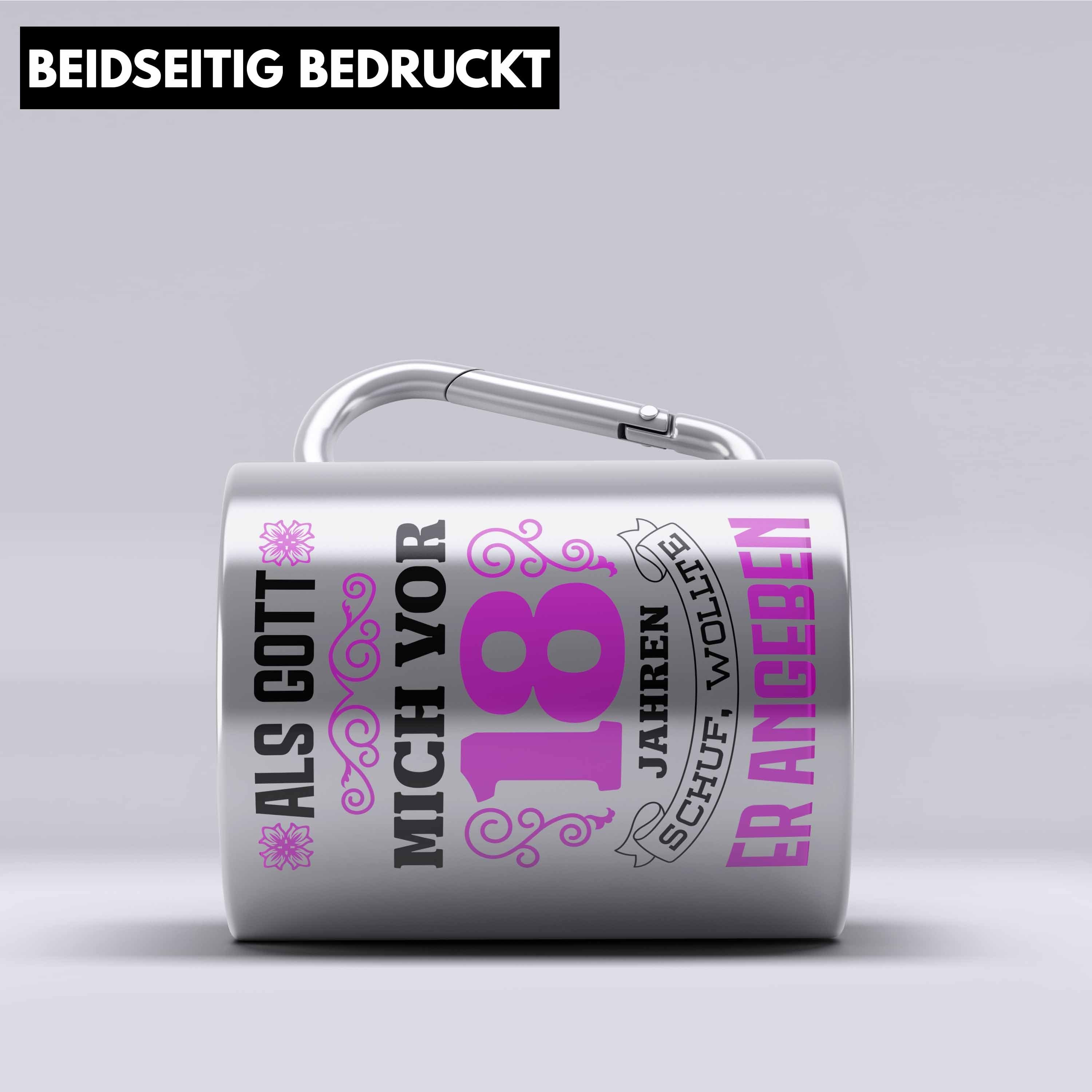 Trendation Thermotasse 18. Geburtstag Geschenk Mädchen Frauen Lustiger Spruch 18er Geburtstag