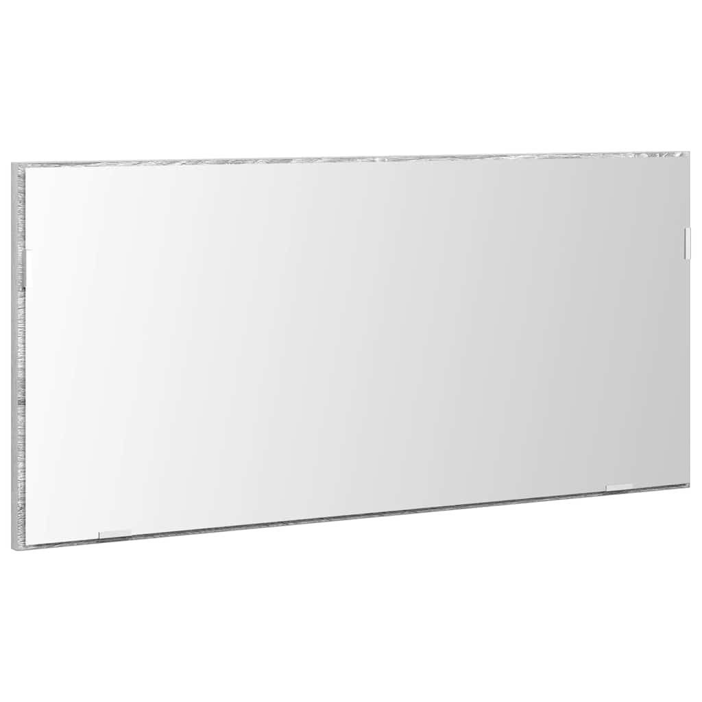vidaXL Badspiegel, Spiegel Hellgrau Sonoma 80 x 37 cm Glas und engineered Holz
