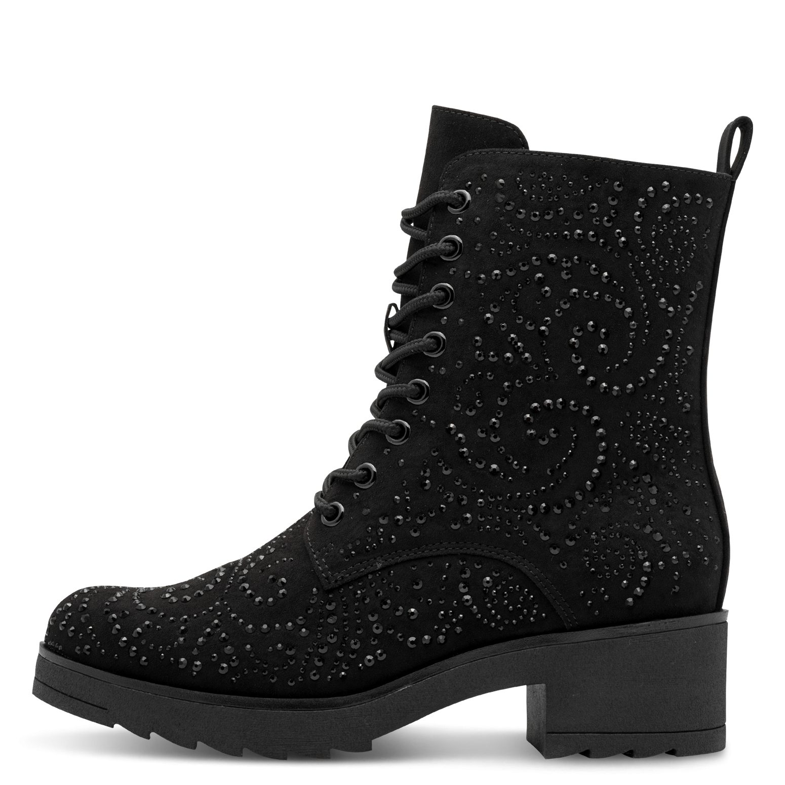 MARCO TOZZI Schnürstiefelette, Blockabsatz, Schnürboots mit funkelnden Stra günstig online kaufen