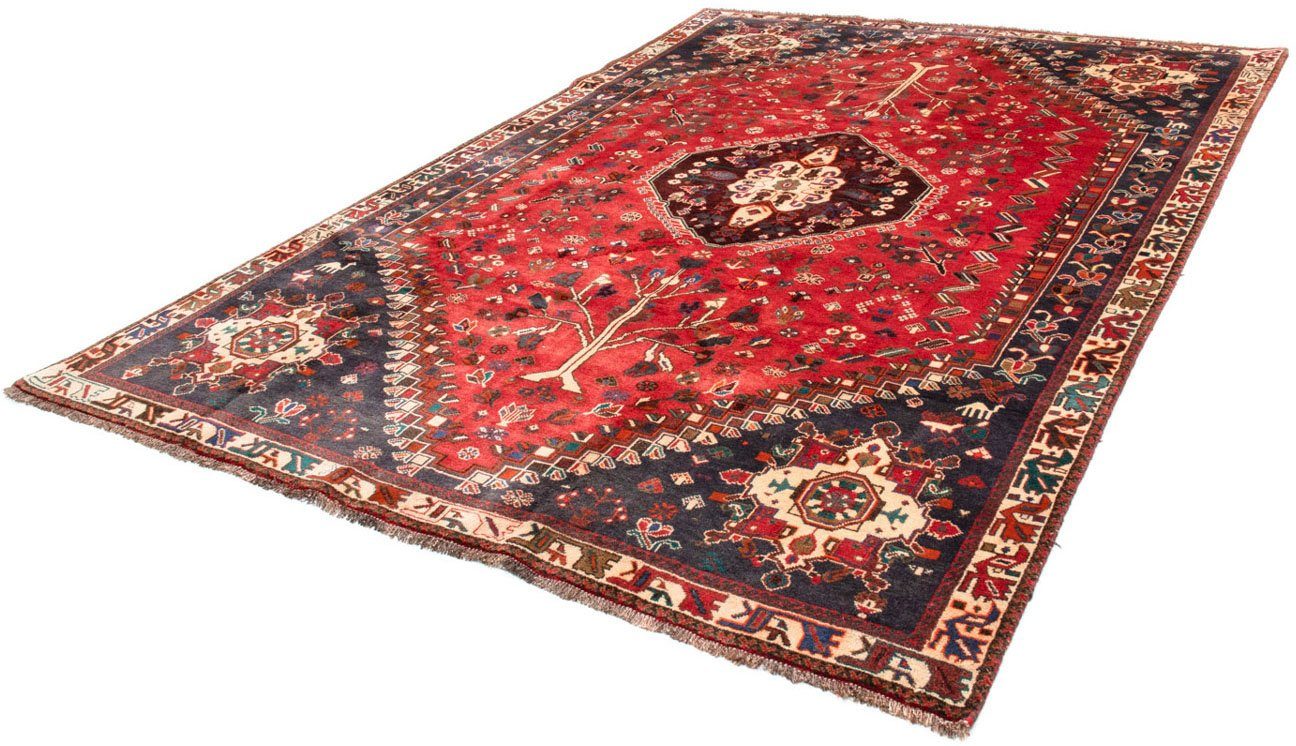 Wollteppich Shiraz Medaillon Rosso 302 x 207 cm, morgenland, rechteckig, Höhe: 10 mm, Unikat mit Zertifikat