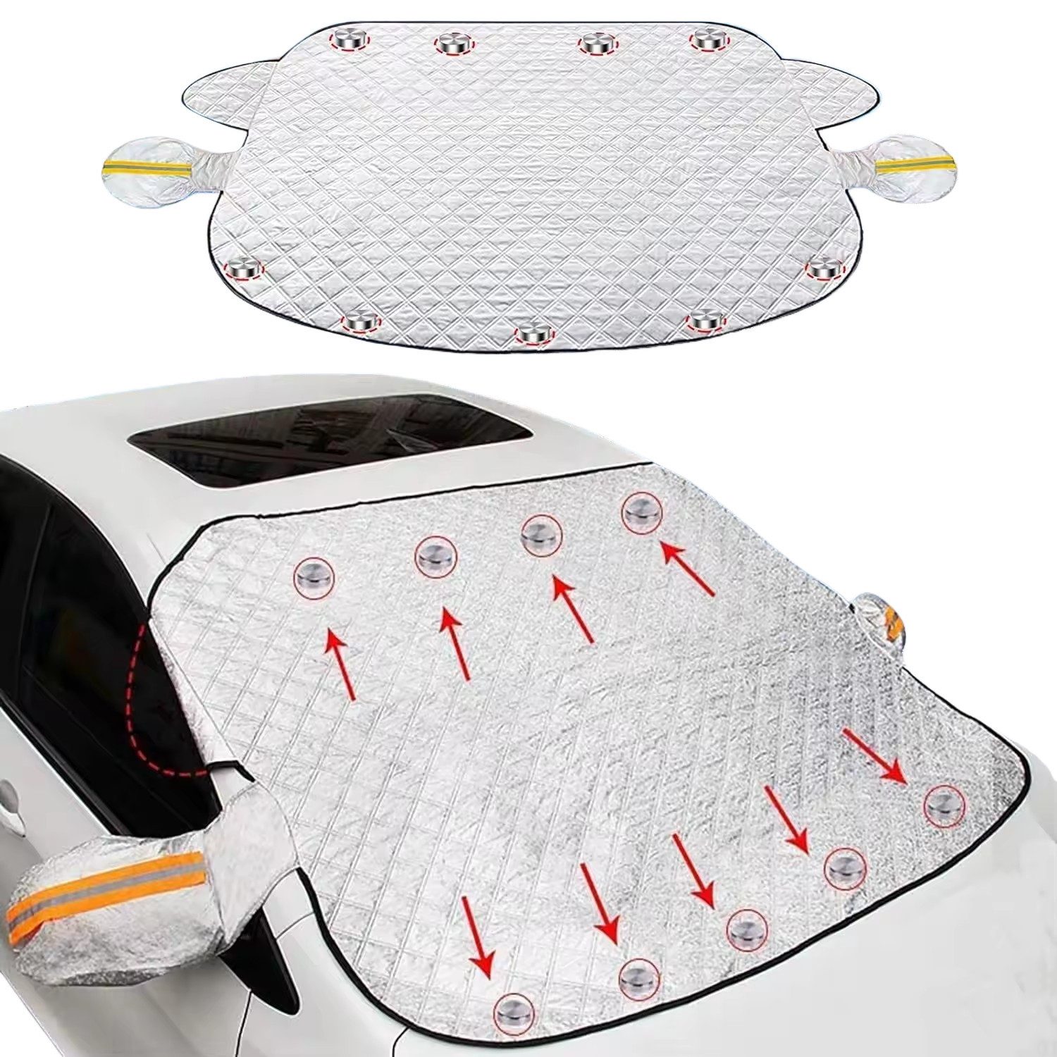 Heyork Autosonnenschutz Sonnenschutz Auto Frontscheibe Windschutzscheibe für Sommer Winter