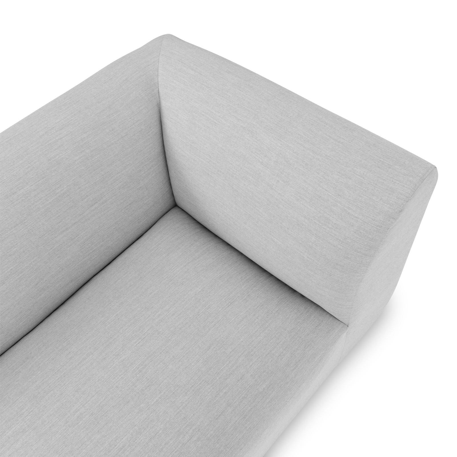IDIMEX Gartensofa CALABRIA, Modernes Outdoor Sofa gepolstert mit Rückenlehne wasserabweisend grau