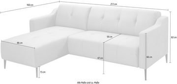 exxpo - sofa fashion Ecksofa Svalbard, L-Form, wahlw. mit elektrischer Sitztiefenverstellung, frei stellbar