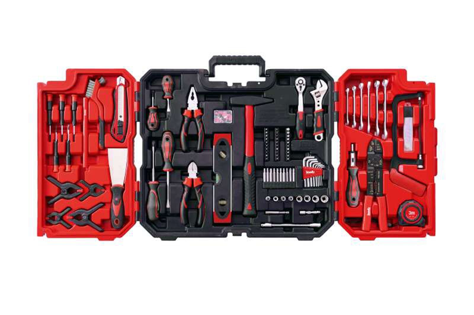 kwb Werkzeugset Werkzeug-Koffer inkl. Werkzeug-Set, gefüllt, robust, (125-St), Koffer