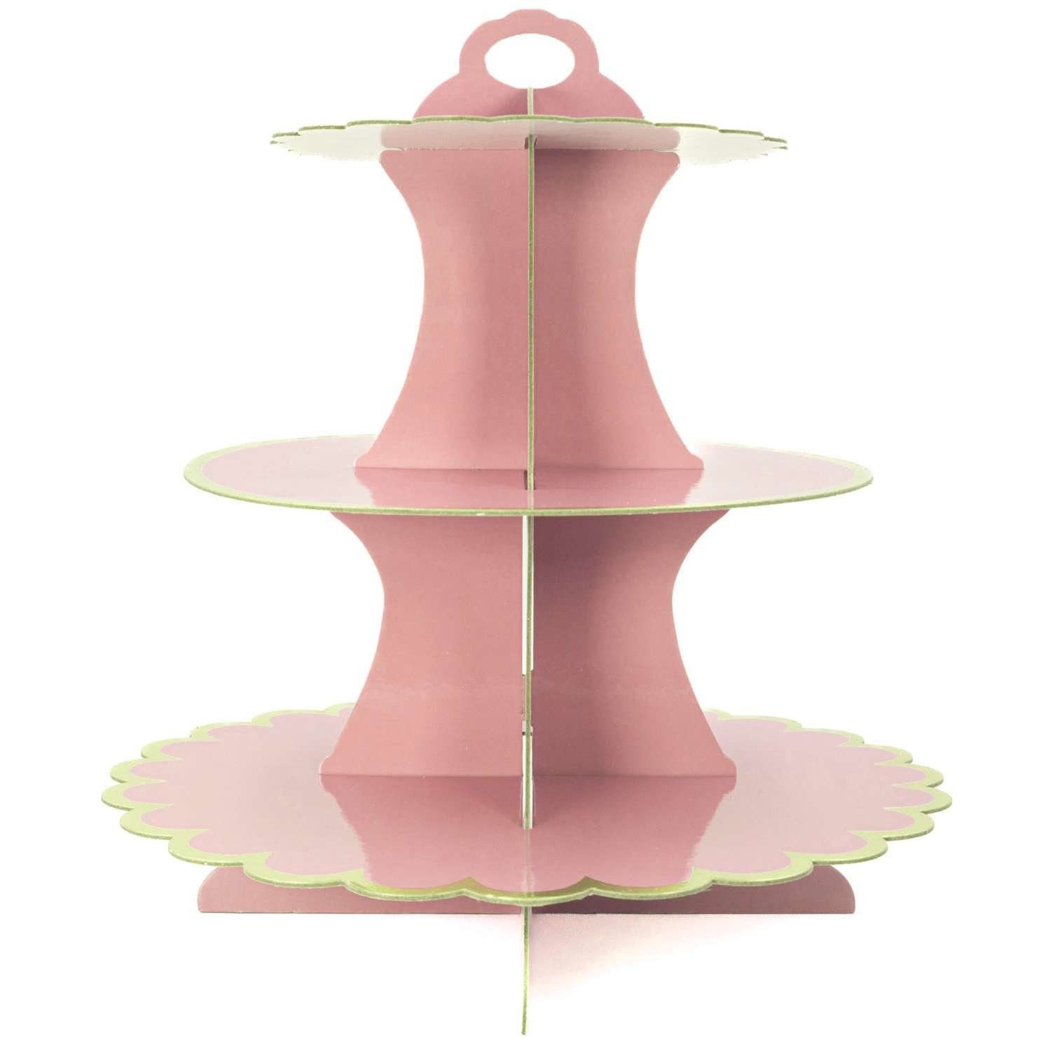 Intirilife Etagere, Pappe, (1x Tortenständer), Tortenständer aus Pappe, Muffinständer Cupcake Ständer Etagere