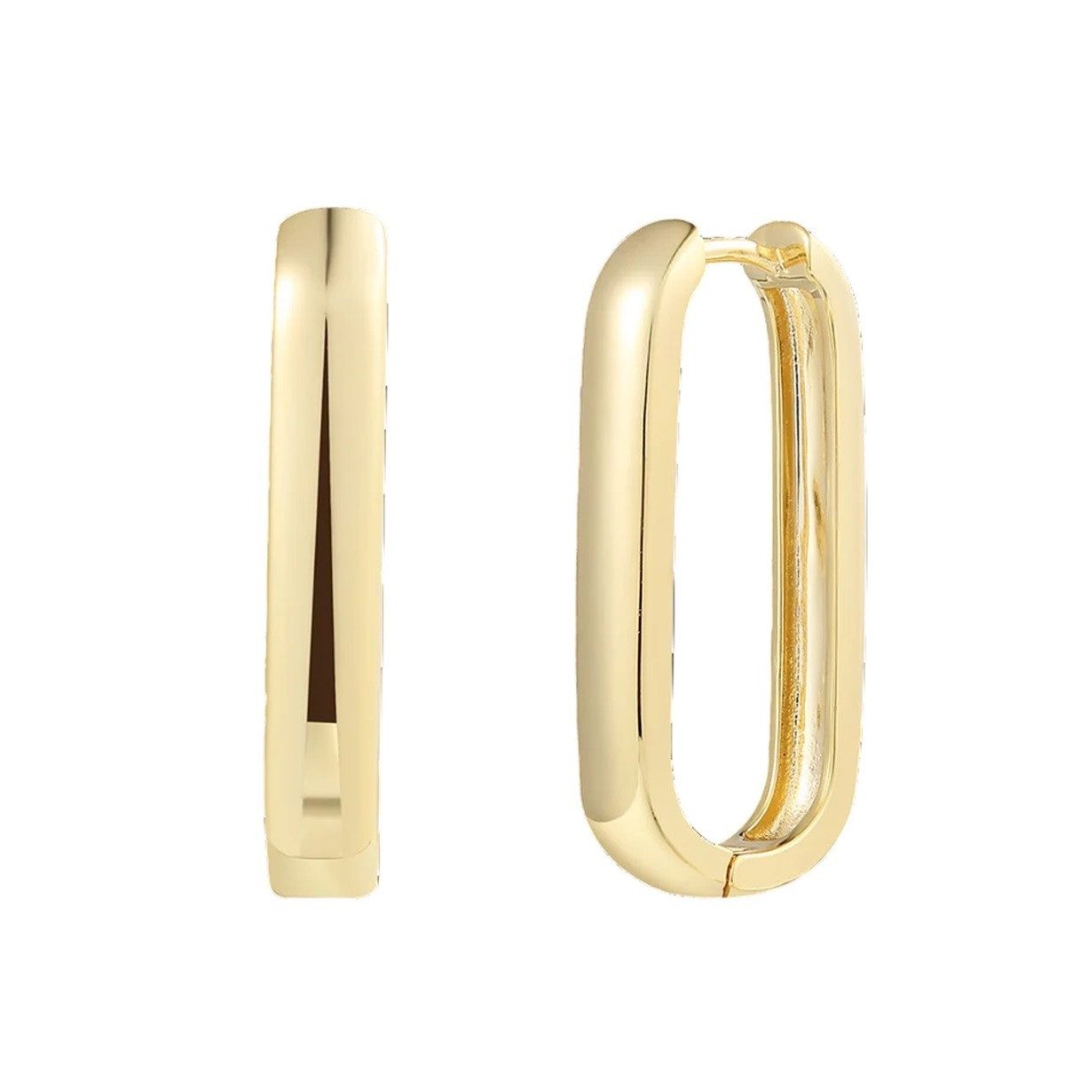 XENOX Paar Creolen Xenox Creolen Damen Link Large Sterlingsilber 18k Vergoldet XS91552G