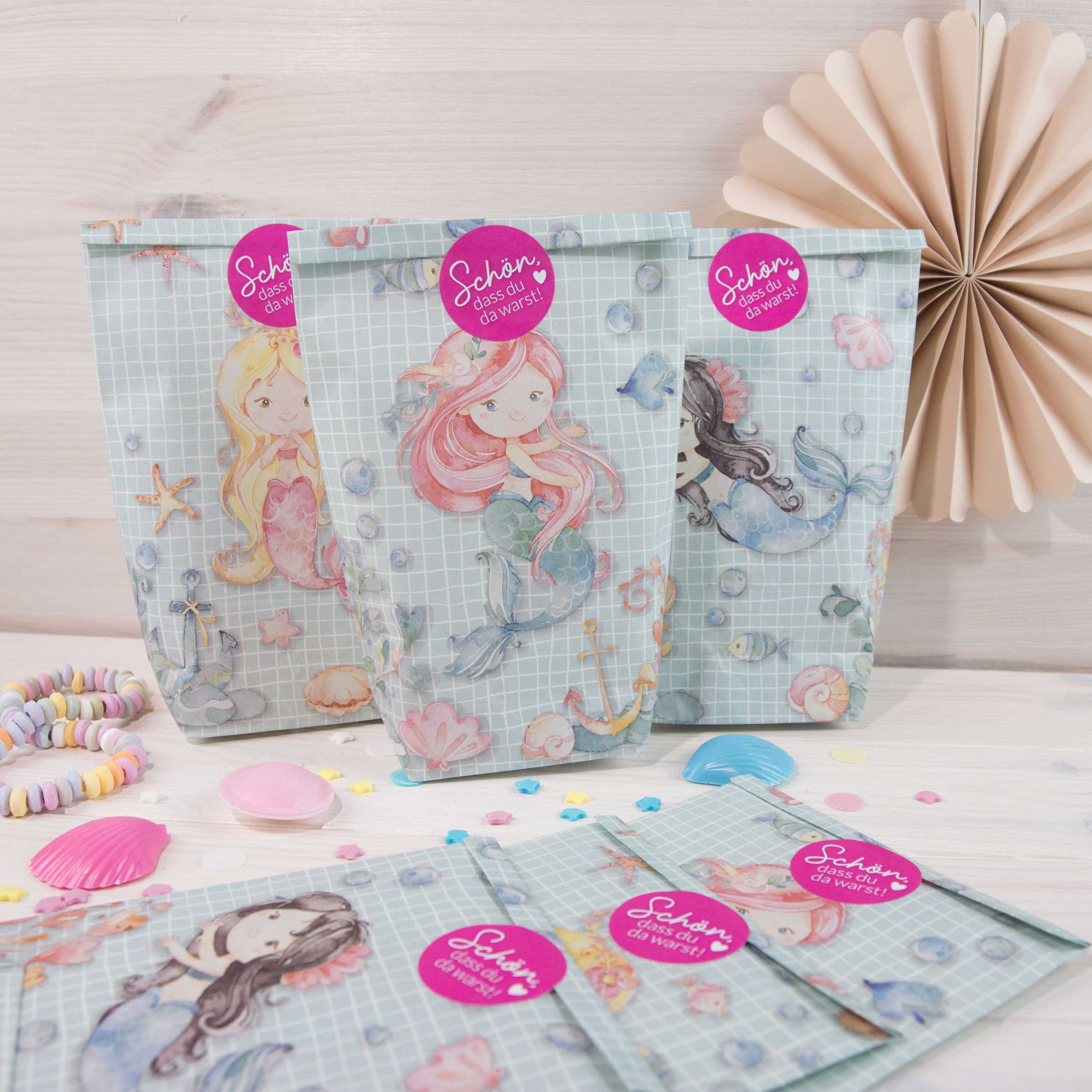 PAPIERDRACHEN Geschenkbox 12 Geschenktüten zum Geburtstag - mit Aufkleber zum Verschließen, in verschiedenen Motiven erhältlich