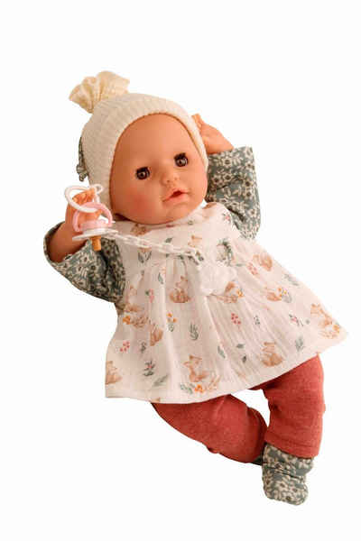 Schildkröt Babypuppe Babypuppe Amy 45 cm mit Malhaaren und braune Schlafaugen Neu 2024, hübsch gekleidet